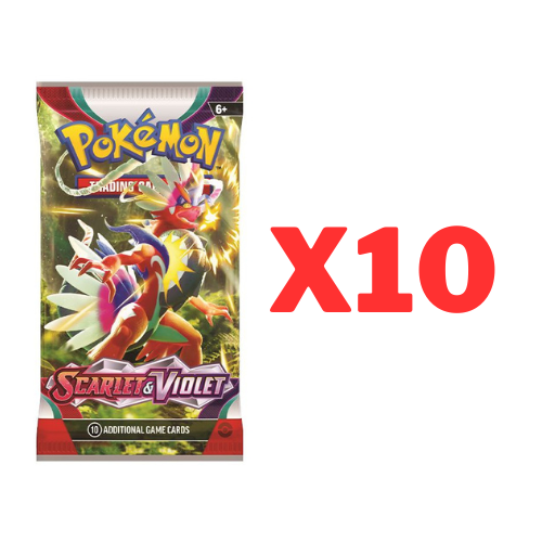 Pokemon TCG: 10x Scarlet & Violet Base Booster Packs - Trading Cards