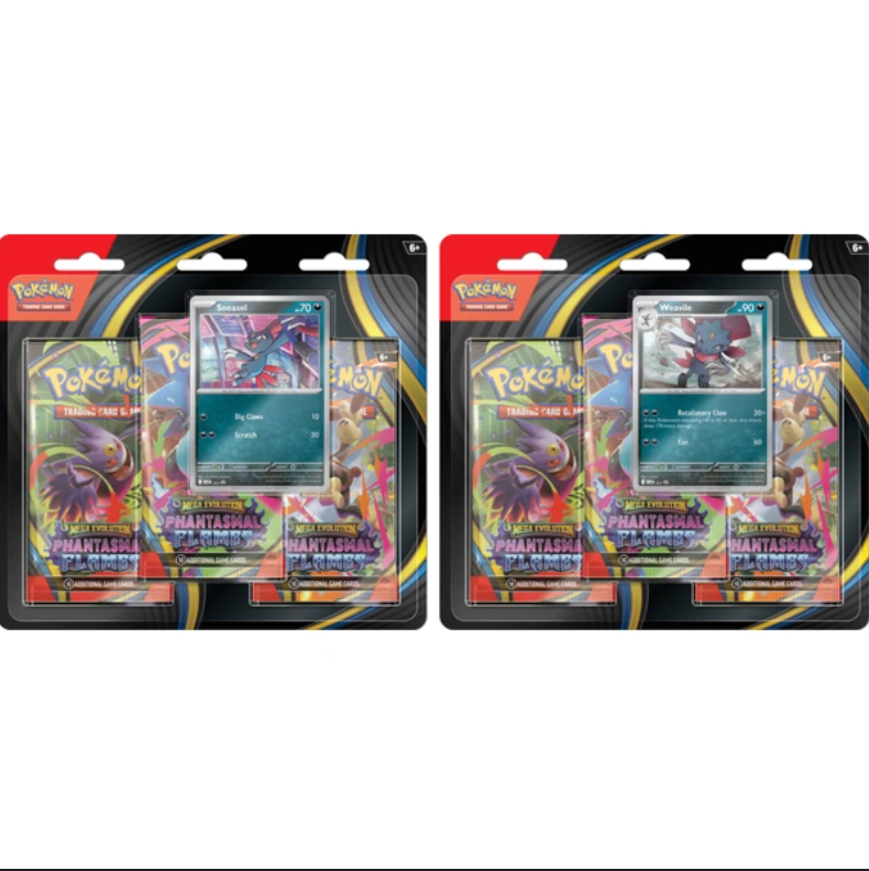 Pokemon TCG: Mega Evolution Phantasmal Flames - 3 Pack Set of 2