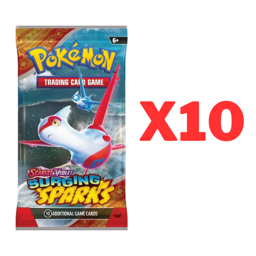Pokemon TCG: 10x Surging Sparks Booster Packs - Trading Cards