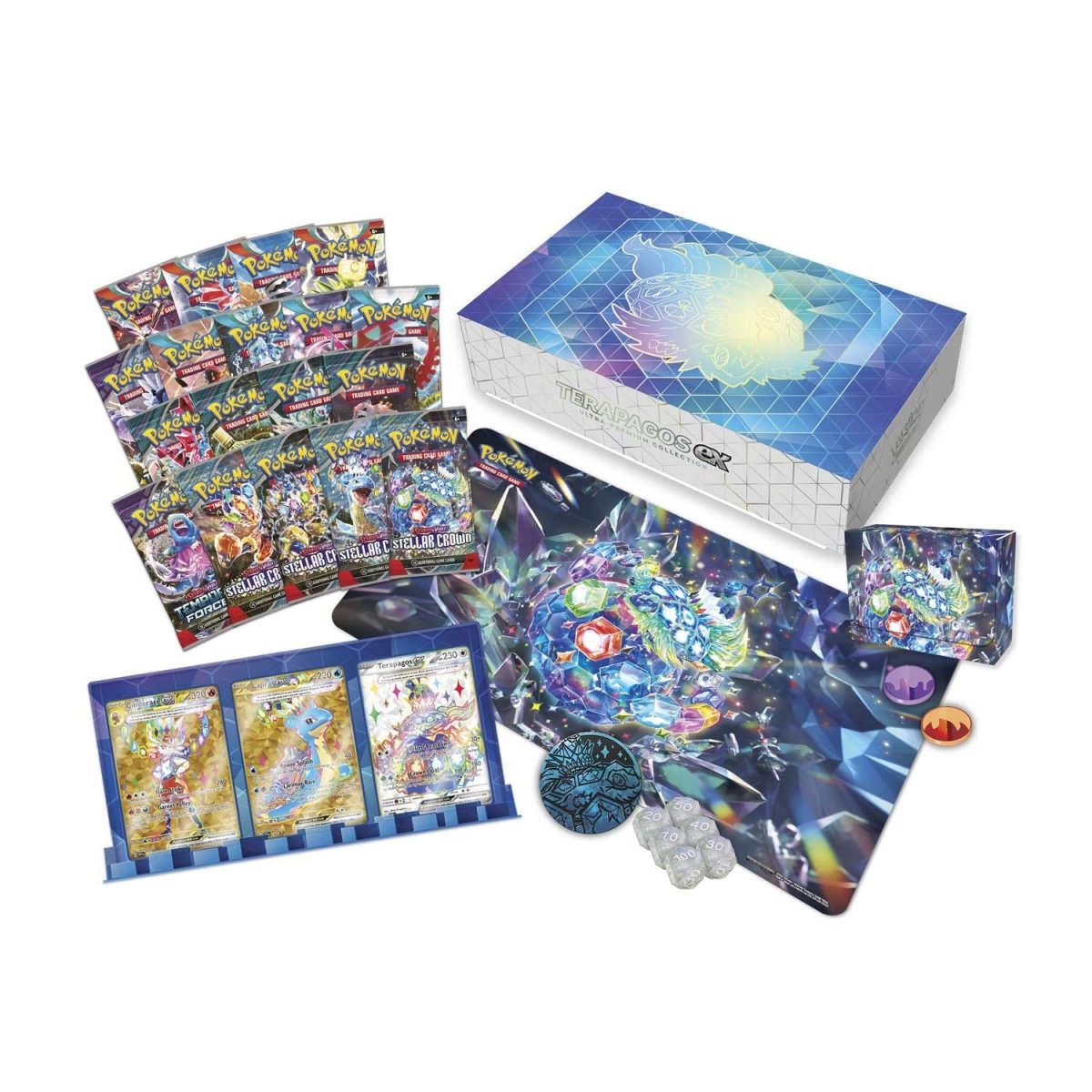 Pokemon TCG: Terapagos Ultra Premium Collection Box - Trading Cards