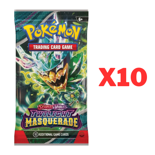Pokemon TCG: 10x Twilight Masquerade Booster Packs - Trading Cards