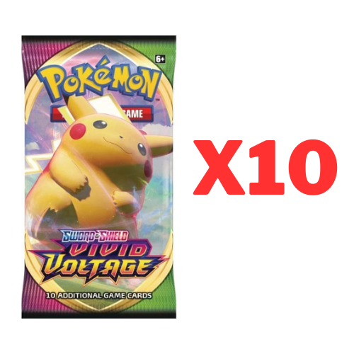 Pokemon TCG: 10x Vivid Voltage Booster Packs - Trading Cards