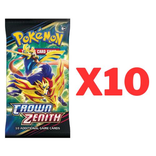 Pokemon TCG: 10x Crown Zenith Booster Packs - Trading Cards