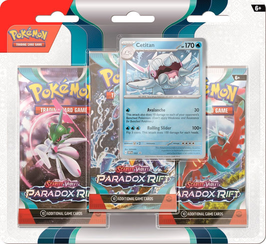 Pokemon TCG: Paradox Rift 3 Pack Blister Pack - Cetitan
