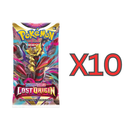 10x Pokemon TCG: Lost Origin Booster Packs - Trading Cards