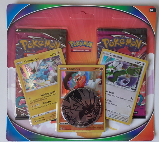 Pokémon TCG: Tornadus, Thundurus & Landorus Cards with 2 Fusion Strike Booster Packs & Coin