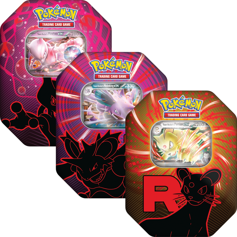 Pokemon TCG: Team Rocket Tin - Set Of Three