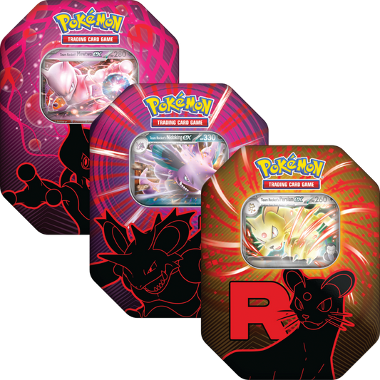 Pokemon TCG: Team Rocket Tin - Set Of Three
